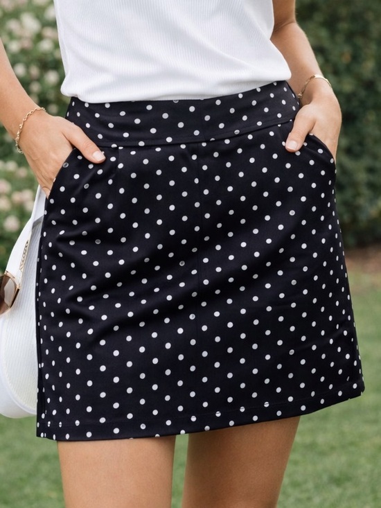 Weekends by chicos Dresses & Skirts - WEEKENDS BY CHICO’S SIZE 2 (L/XL) Polka Dot SKIRT Black White